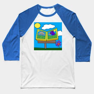 mushroom book with a toad Baseball T-Shirt